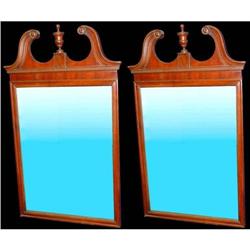 Mahogany Broken Arch Chippendale Style Mirror #1708434