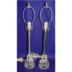 Pair of Deco Modern Crystal Table Lamps #1708453