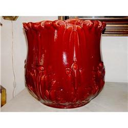 Art Nouveau PAIR of   Large red  planters #1708504