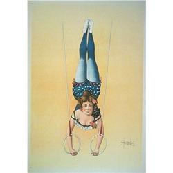 ORIGINAL C. 1890'S  CIRCUS / RINGS ACT POSTER #1708512