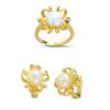 Image 1 : 14K Gold Ring and Earrings Set #1721975