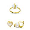 Image 1 : 14K Gold Ring and Earrings Set #1721976