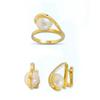 Image 1 : 14K Gold Ring and Earrings Set #1721986