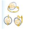 Image 1 : 14K Gold Ring and Earrings Set #1721989