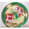 Image 1 : Hand Painted Limoges Geranium Darcey's Plate #1722087