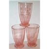 Image 1 : RARE Three Old Colony Pink Footed Tumblers #1722089
