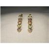 Image 1 : 14K Gold Peridot Tourmaline Aquamarine Earrings#1722224