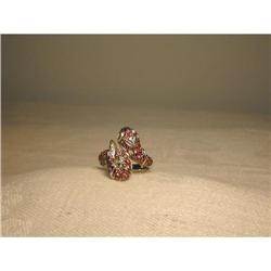 Estate 14K WG Pink Sapphire Diamond Snake Ring #1722267