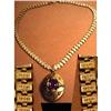 Image 1 : Victorian era AMETHYST LOCKET Bookchain #1722401