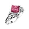 Image 2 : Natural 0.87 CTW Tourmaline Solitaire Ring 18K White Gold