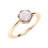 Image 2 : Natural 0.72 CTW Rose Quartz Solitaire Ring 18K Rose Gold