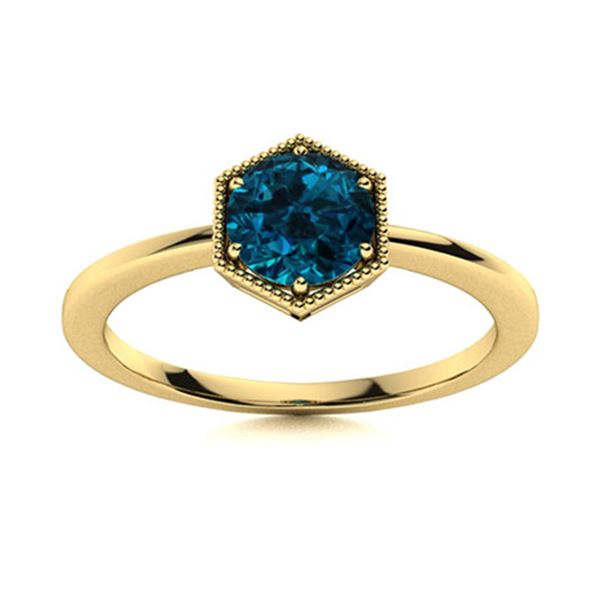 Natural 0.41 CTW Topaz Solitaire Ring 14K Yellow Gold