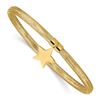 Image 1 : 14k Yellow Gold Mesh Star Dangle Stretch Bracelet