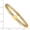 Image 2 : 14k Yellow Gold Mesh Star Dangle Stretch Bracelet