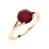Image 2 : Natural 1.62 CTW Ruby Solitaire Ring 18K Rose Gold