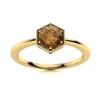 Image 1 : Natural 1.01 CTW Brown Diamond Solitaire Ring 14K Yellow Gold