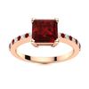 Image 1 : Natural 1.05 CTW Garnet & Diamond  Engagement Ring 18K Rose Gold