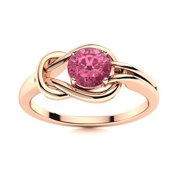 Natural 0.61 CTW Tourmaline Solitaire Ring 14K Rose Gold