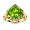 Image 1 : Natural 2.92 CTW Peridot Solitaire Ring 18K Yellow Gold