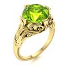 Image 2 : Natural 2.92 CTW Peridot Solitaire Ring 18K Yellow Gold
