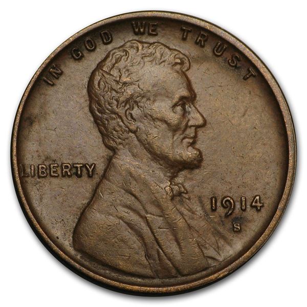 1914-S Lincoln Cent AU