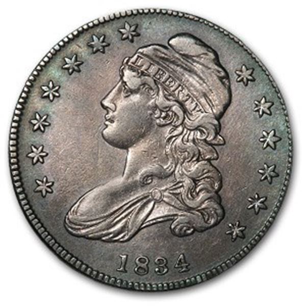 1834 Capped Bust Half Dollar AU (Details)