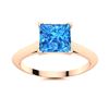 Image 1 : Natural 0.81 CTW Topaz Solitaire Ring 18K Rose Gold