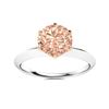 Image 1 : Natural 1.06 CTW Morganite Solitaire Ring 18K White Gold