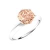 Image 2 : Natural 1.06 CTW Morganite Solitaire Ring 18K White Gold