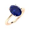 Image 2 : Natural 3.06 CTW Sapphire Solitaire Ring 14K Rose Gold