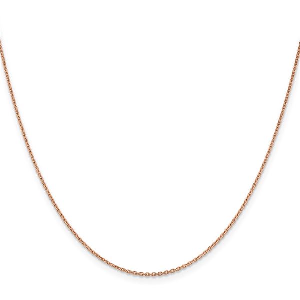 14k Rose Gold 1.4 mm Diamond Cut Cable Chain - 22 in.