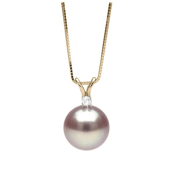 Lavender Freshwater Pearl and Diamond Radiance Pendant