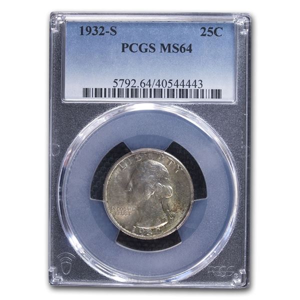 1932-S Washington Quarter MS-64 PCGS
