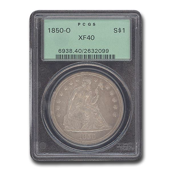 1850-O Liberty Seated Dollar XF-40 PCGS
