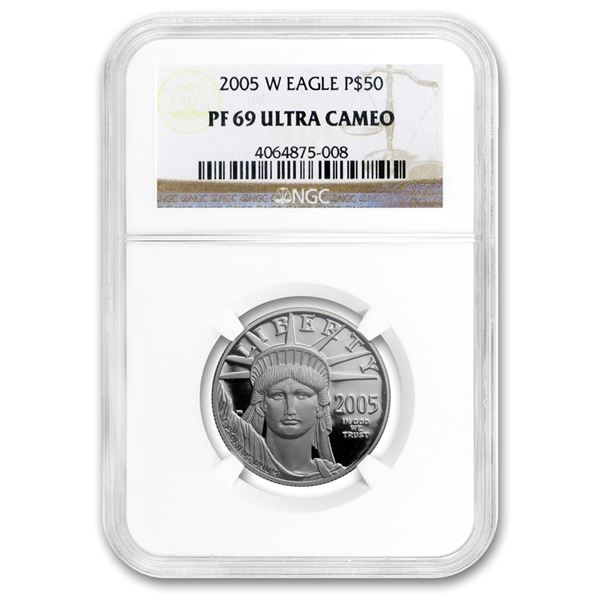 2005-W 1/2 oz Proof Platinum American Eagle PF-69 NGC