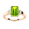 Image 1 : Natural 1.72 CTW Peridot & Diamond Engagement Ring 18K Rose Gold