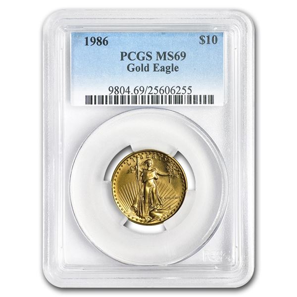 1986 1/4 oz Gold American Eagle MS-69 PCGS