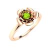 Image 2 : Natural 0.12 CTW Peridot Solitaire Ring 18K Rose Gold
