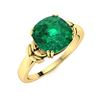 Image 2 : Natural 1.82 CTW Emerald Solitaire Ring 18K Yellow Gold