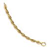 Image 2 : 14k Yellow Gold Polished & Textured Rope Link Bracelet - 8 in.