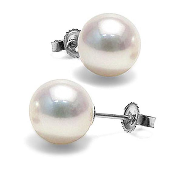White Elite Collection Pearl Earrings, 10.5-11.0mm