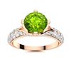 Image 1 : Natural 1.87 CTW Peridot & Diamond Engagement Ring 14K Rose Gold