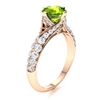 Image 2 : Natural 1.87 CTW Peridot & Diamond Engagement Ring 14K Rose Gold