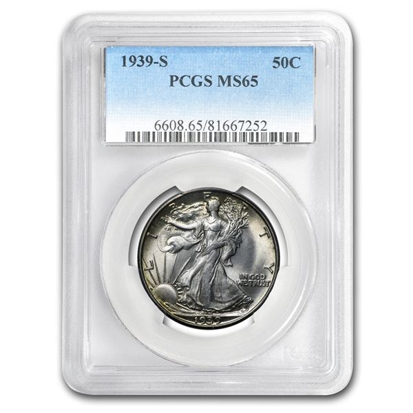 1939-S Walking Liberty Half Dollar MS-65 PCGS