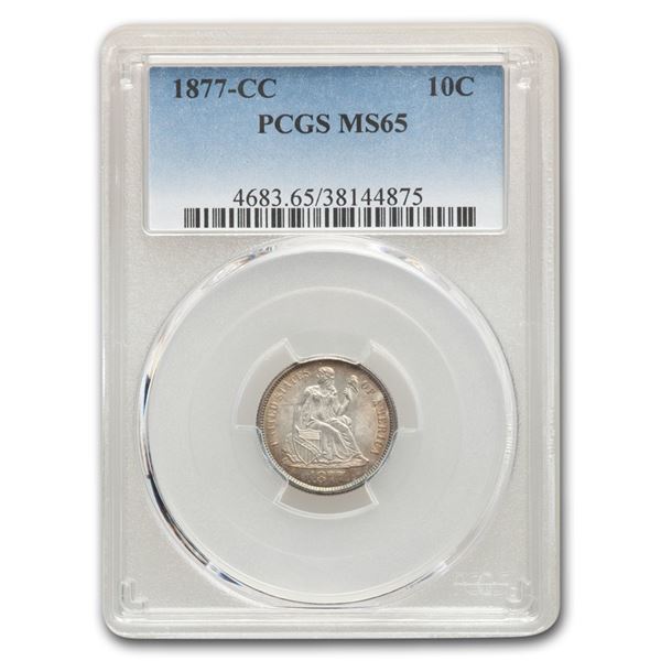 1877-CC Liberty Seated Dime MS-65 PCGS
