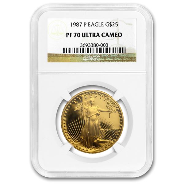 1987-P 1/2 oz Proof Gold American Eagle PF-70 NGC