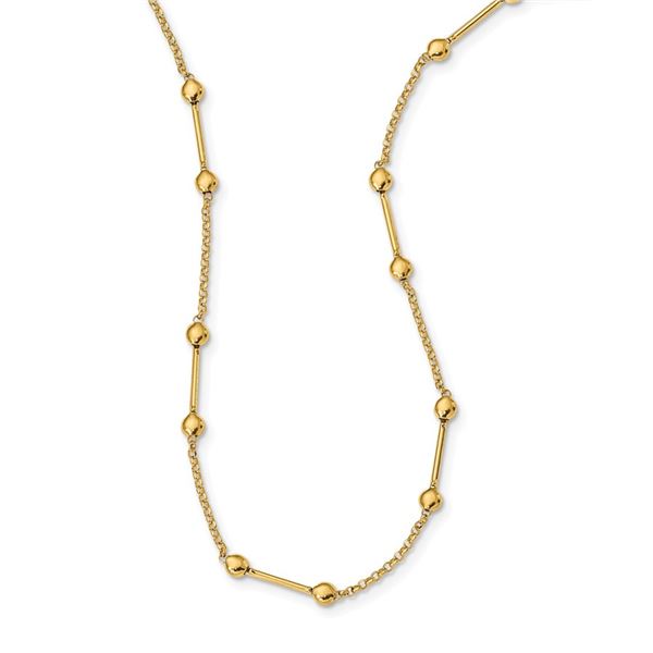 14k Yellow Gold w/ 1in ext. Fancy Necklace - 18.5 in.