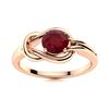 Image 1 : Natural 0.59 CTW Ruby Solitaire Ring 18K Rose Gold