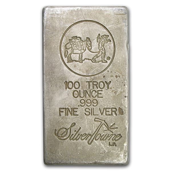 100 oz Silver Bar - SilverTowne (Poured)