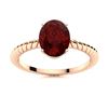 Image 1 : Natural 3.02 CTW Garnet Solitaire Ring 14K Rose Gold